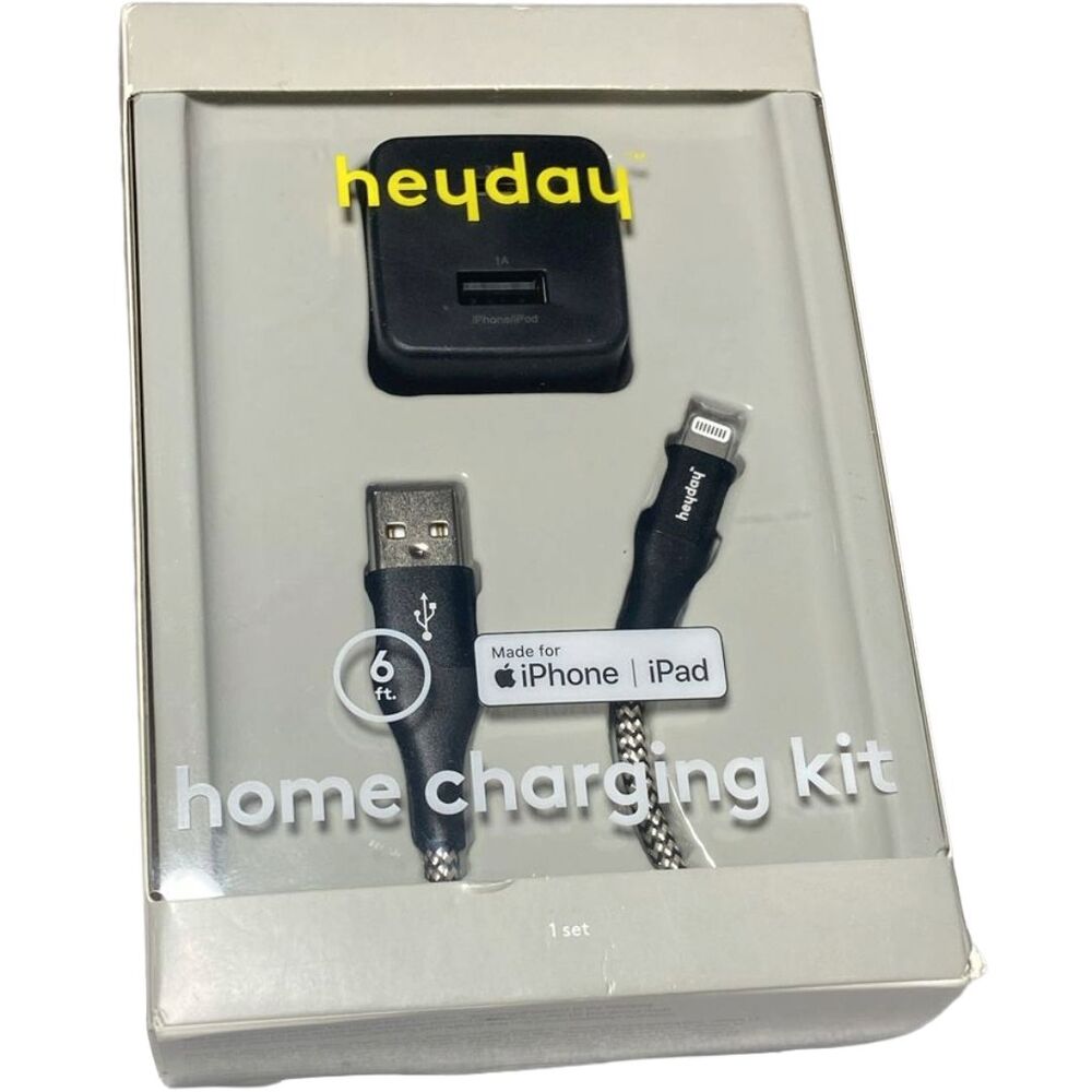 2-Port Wall Charger USB-C 15W & USB-A + 6ft Lightning Cable heyday MFi Certified